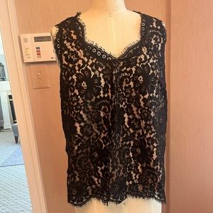 Joie sleeveless lace top